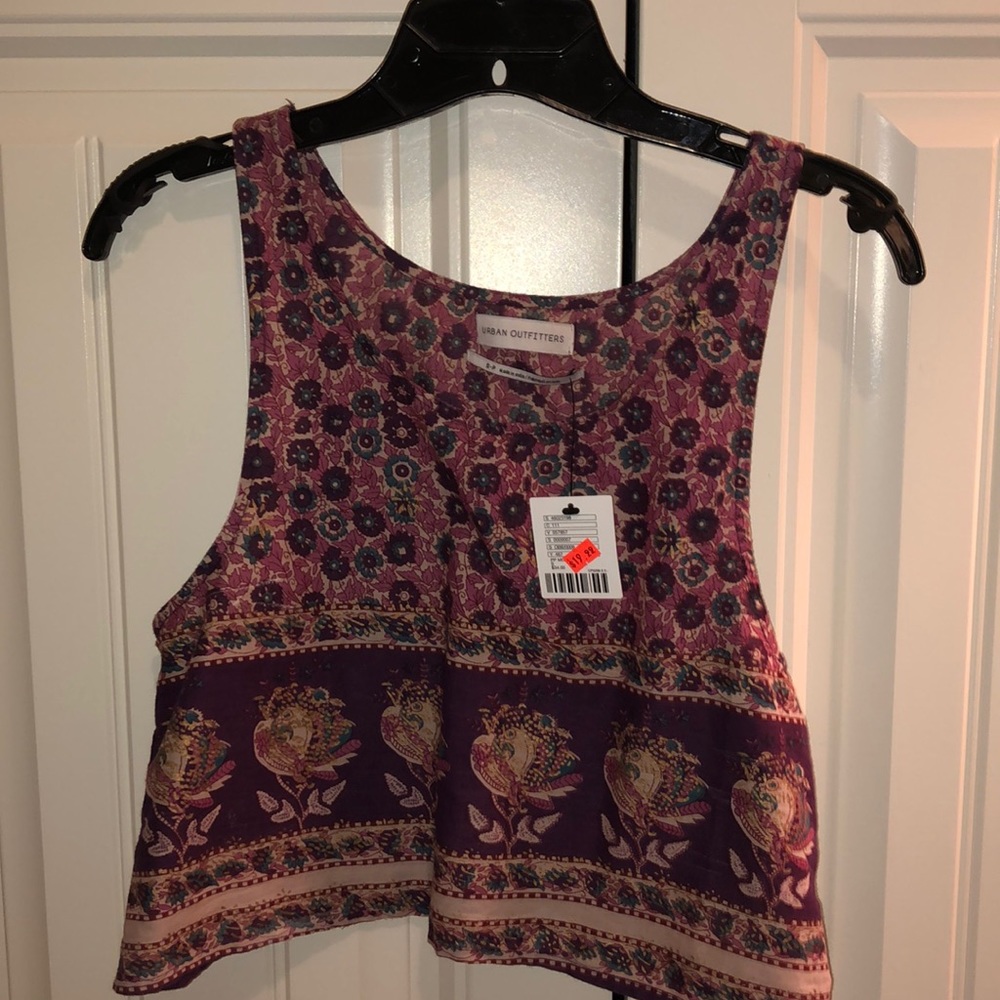 Urban Outfitters floral pattern cropped tank top